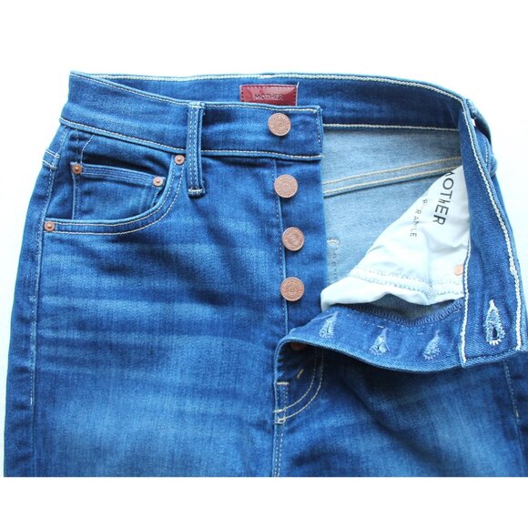 MOTHER The Pixie Rider Ankle Jeans 27” / Size 26 / Taxi! Blue High Rise Denim - Picture 8 of 12